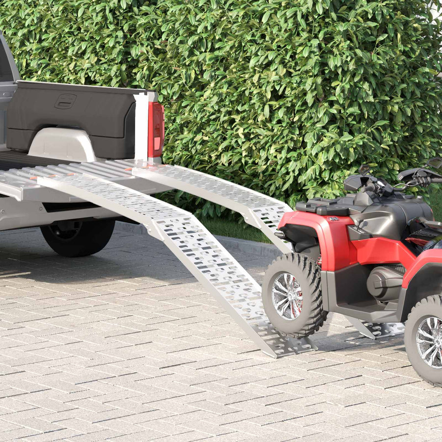Laad Ramp 2 pcs Zilver 222 x 29 x 14 cm Aluminium