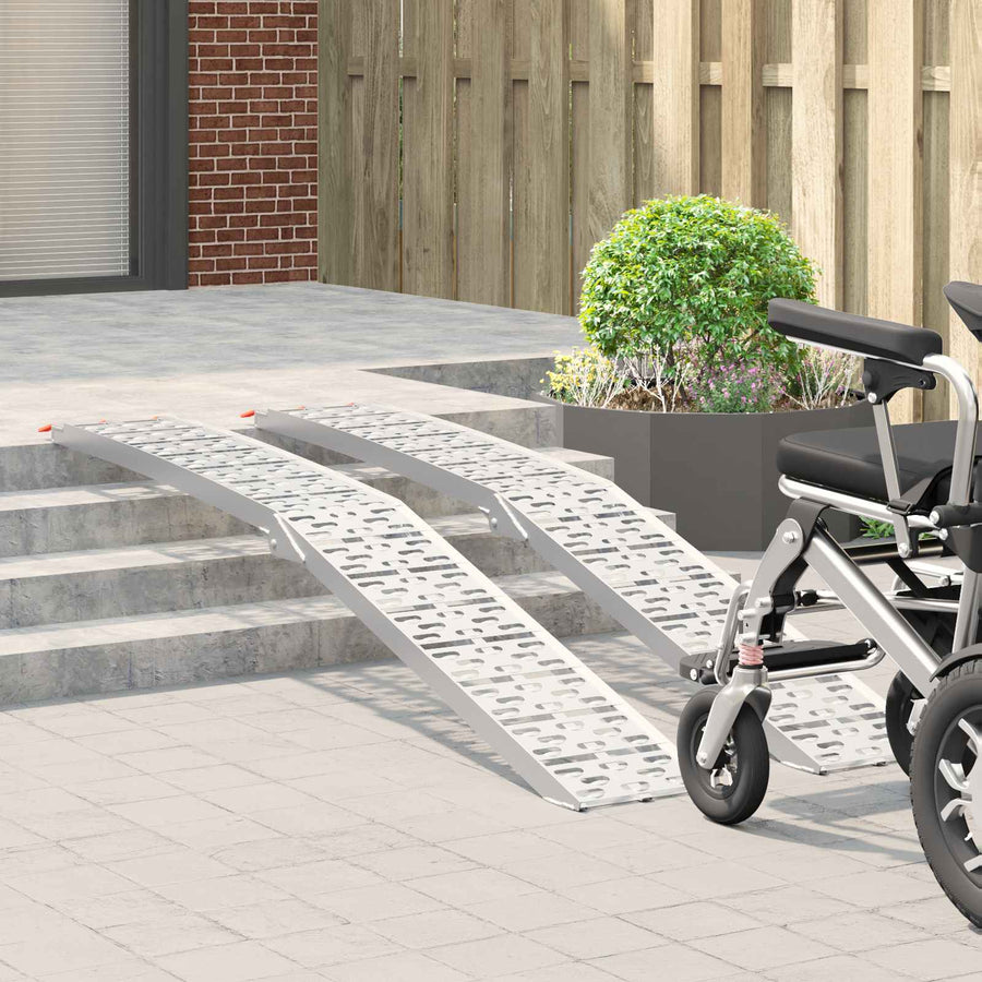 Laad Ramp 2 pcs Zilver 222 x 29 x 14 cm Aluminium