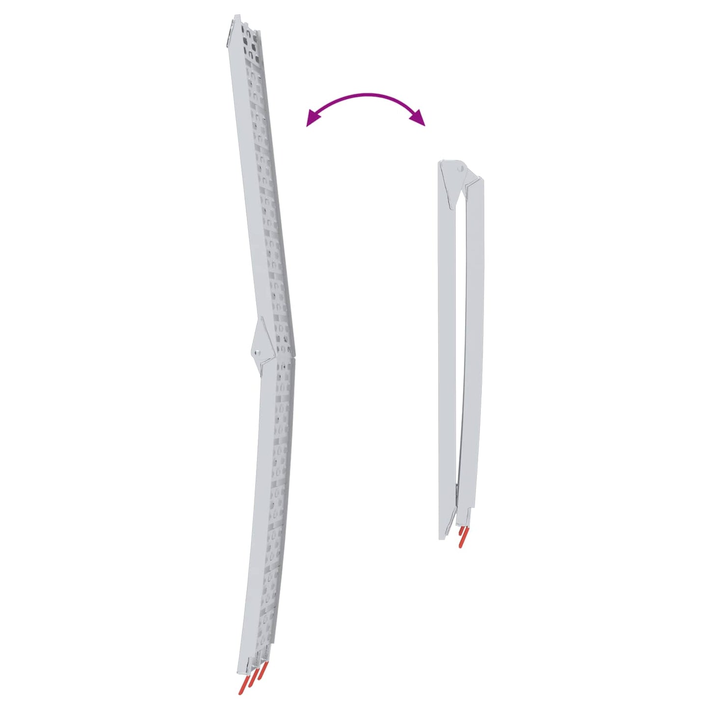 Laad Ramp 2 pcs Zilver 222 x 29 x 14 cm Aluminium