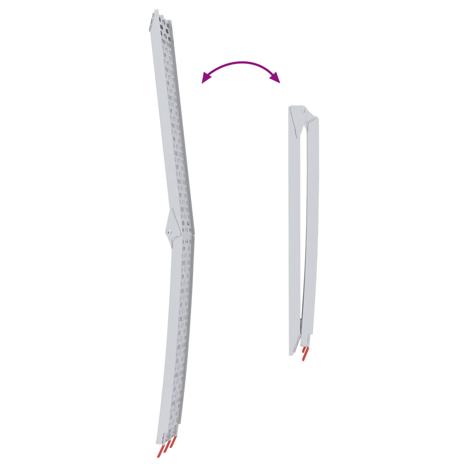 Laad Ramp 2 pcs Zilver 222 x 29 x 14 cm Aluminium