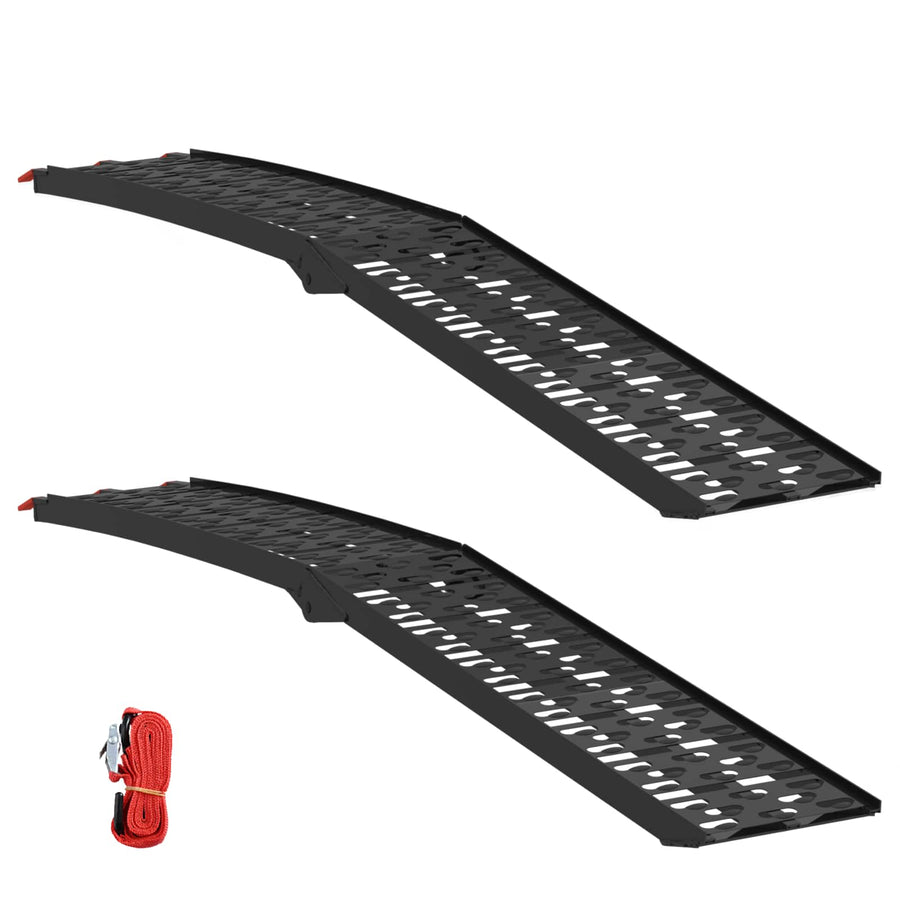 Laad Ramp 2 pcs Zwart 222 x 29 x 14 cm Aluminium