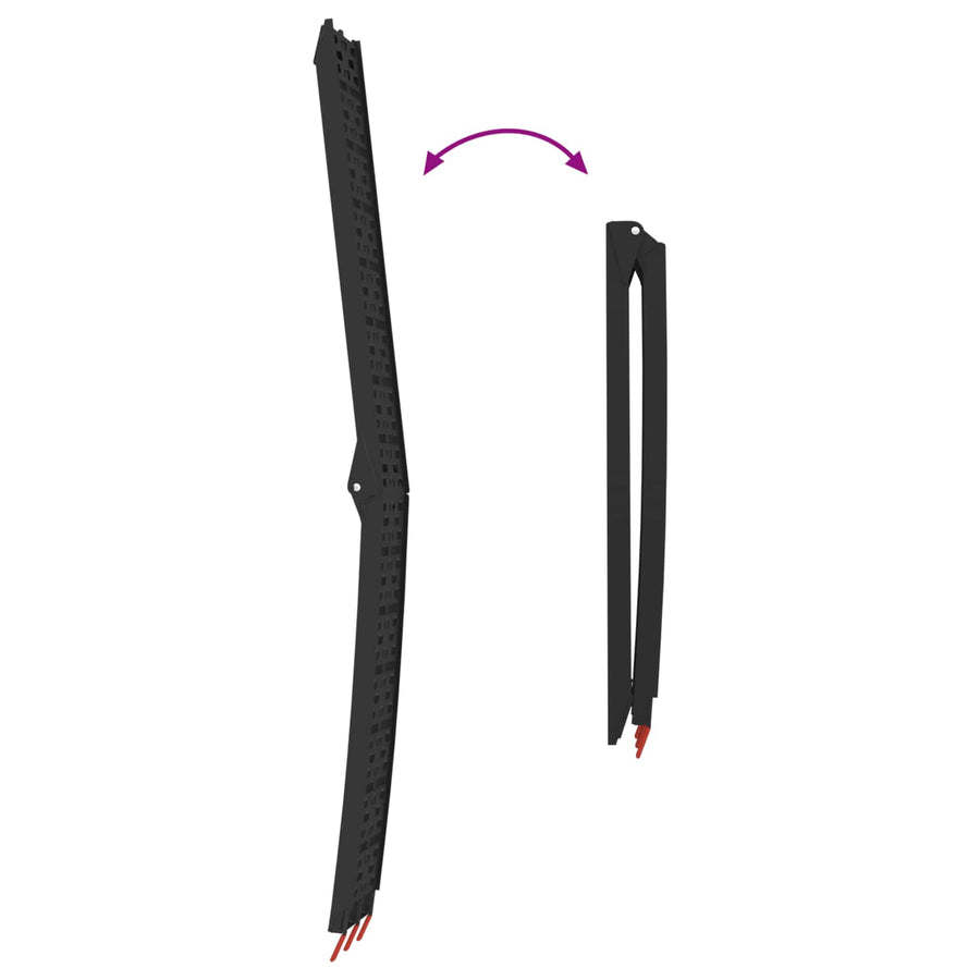 Laad Ramp 2 pcs Zwart 222 x 29 x 14 cm Aluminium