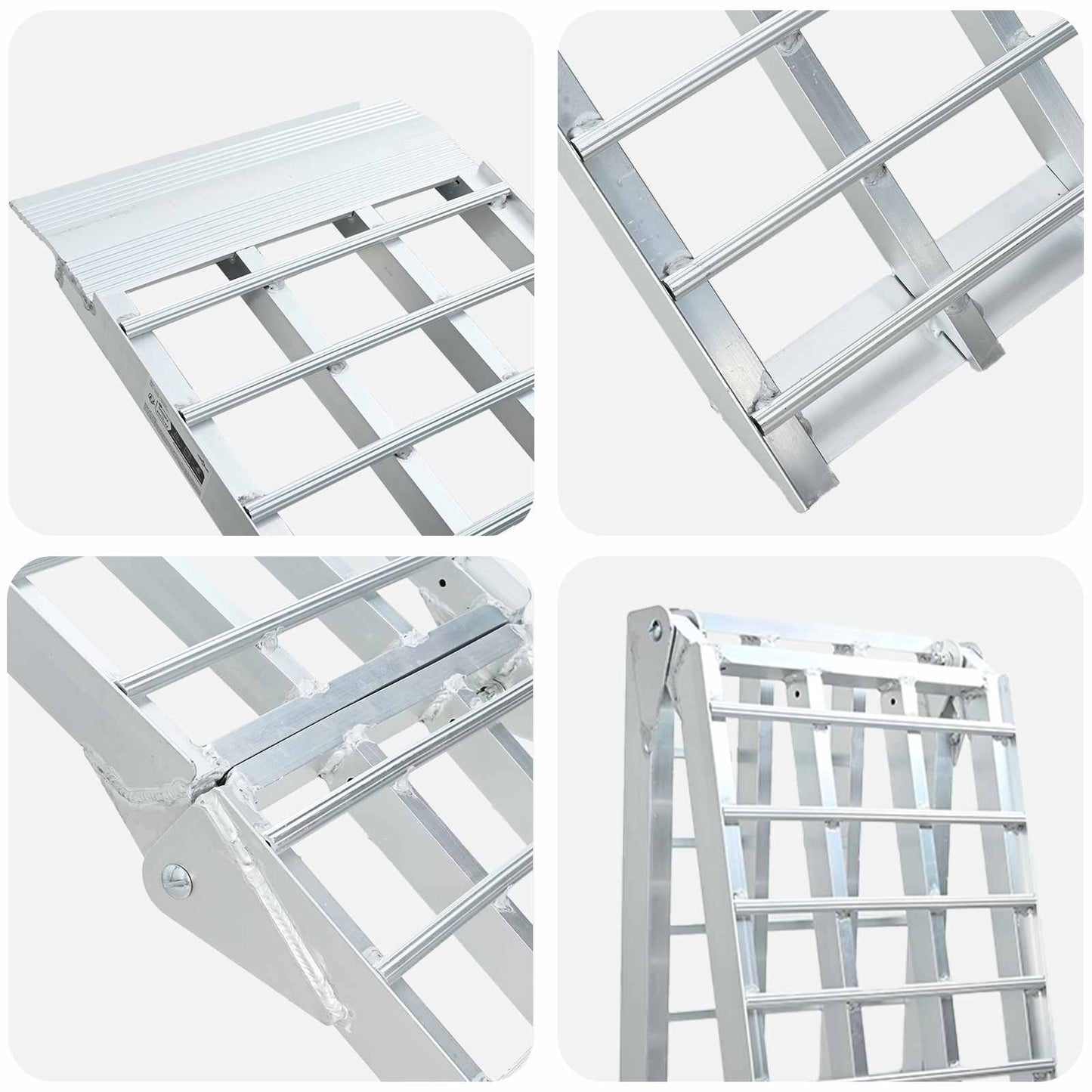 Laad Ramp Zilver 230 x 44 x 13 cm Aluminium