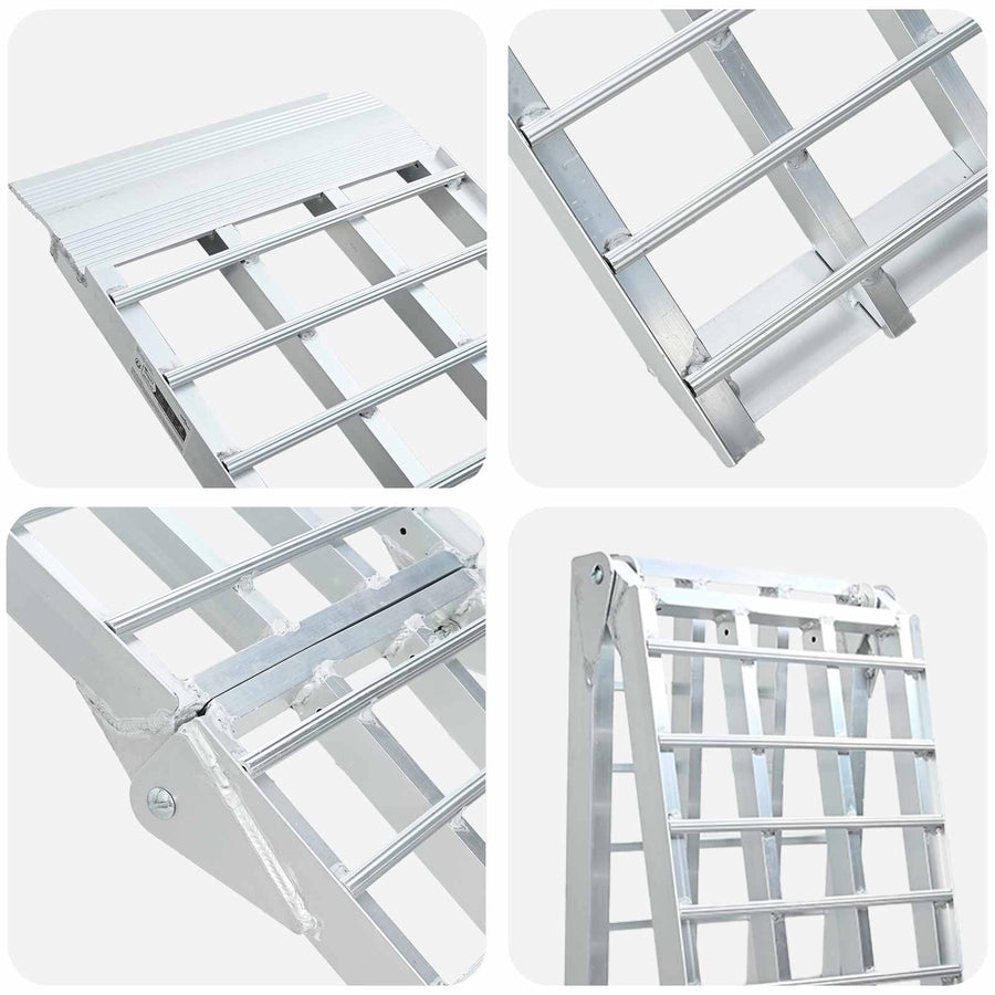 Laad Ramp Zilver 230 x 44 x 13 cm Aluminium