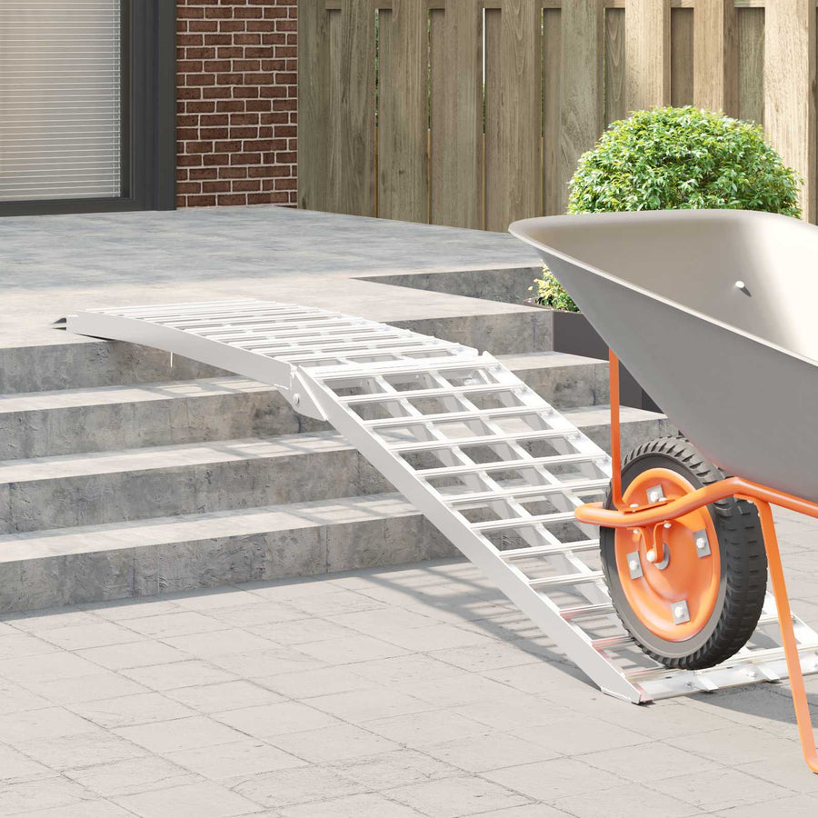 Laad Ramp Zilver 230 x 44 x 13 cm Aluminium