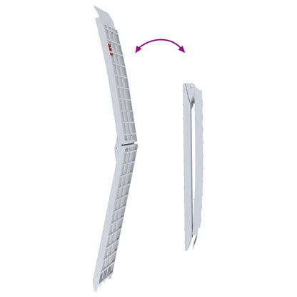 Laad Ramp Zilver 230 x 44 x 13 cm Aluminium