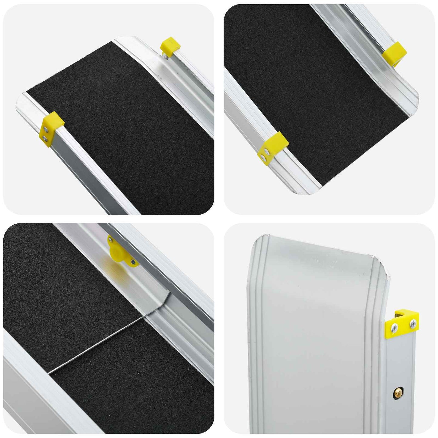 Rolstoelhelling 2 pcs Zwart 152 x 19 x 5,5 cm Aluminium