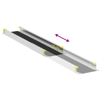 Rolstoelhelling 2 pcs Zwart 152 x 19 x 5,5 cm Aluminium