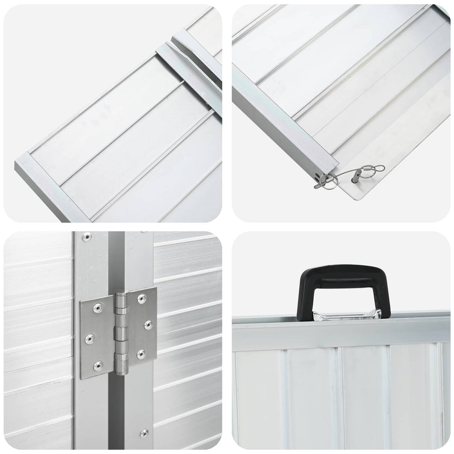 Rolstoelhelling Zilver 62 x 73 x 5 cm Aluminium