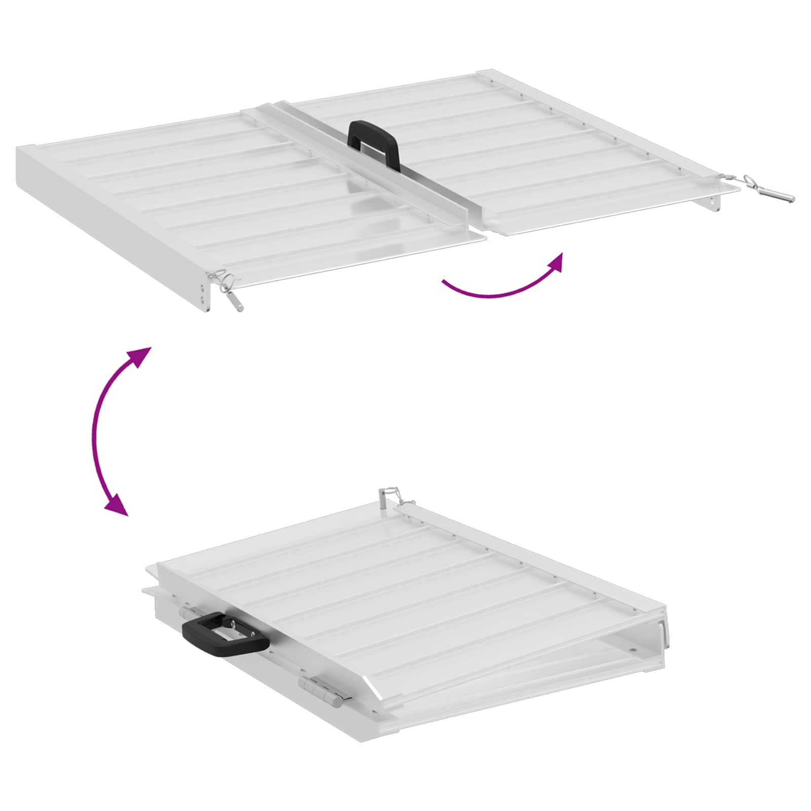 Rolstoelhelling Zilver 62 x 73 x 5 cm Aluminium