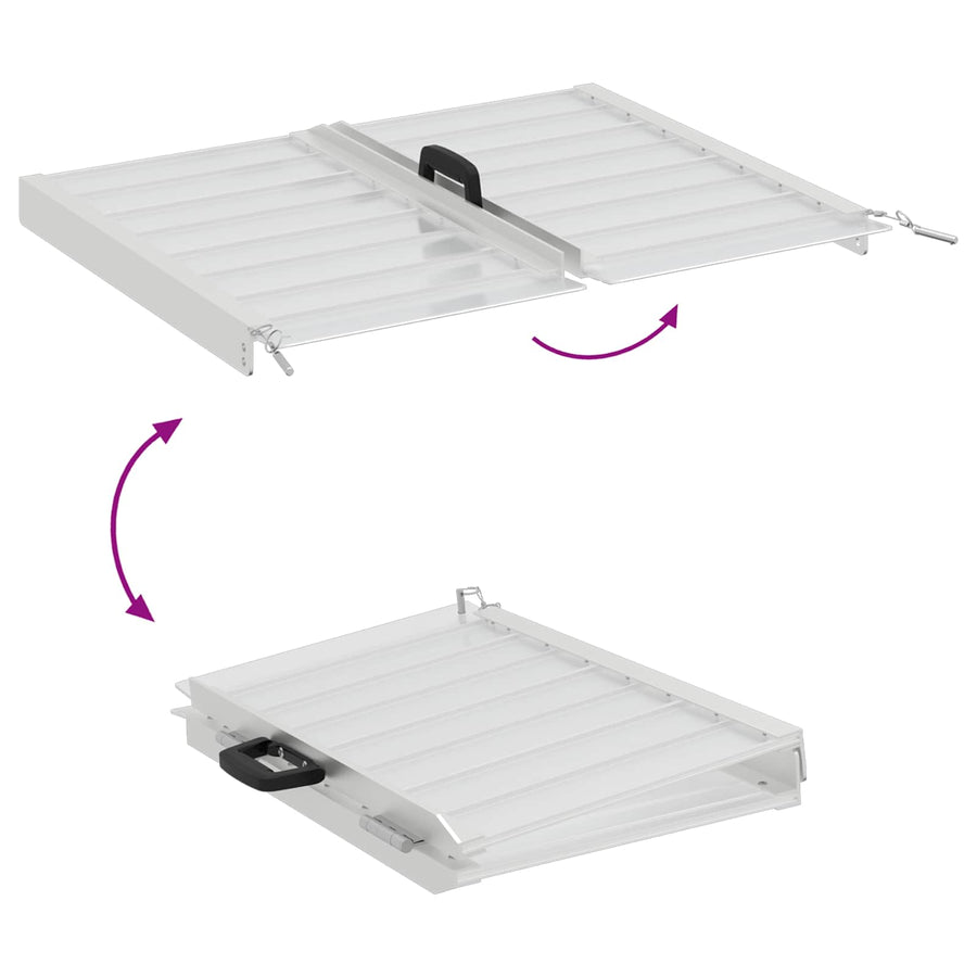 Rolstoelhelling Zilver 62 x 73 x 5 cm Aluminium