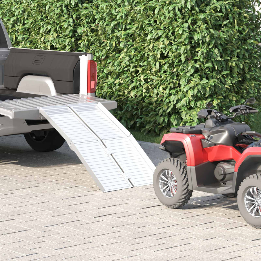 Rolstoelhelling Zilver 122 x 73,5 x 11 cm Aluminium