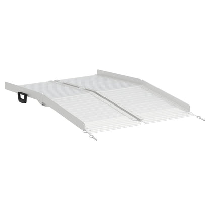 Rolstoelhelling Zilver 122 x 73,5 x 11 cm Aluminium