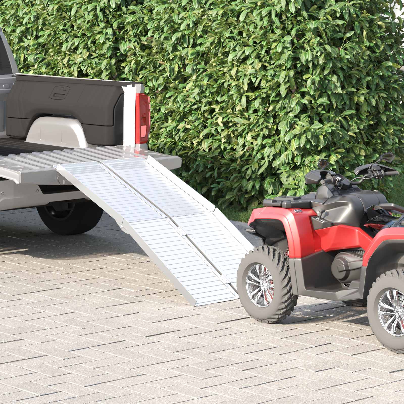 Rolstoelhelling Zilver 152 x 73 x 11 cm Aluminium