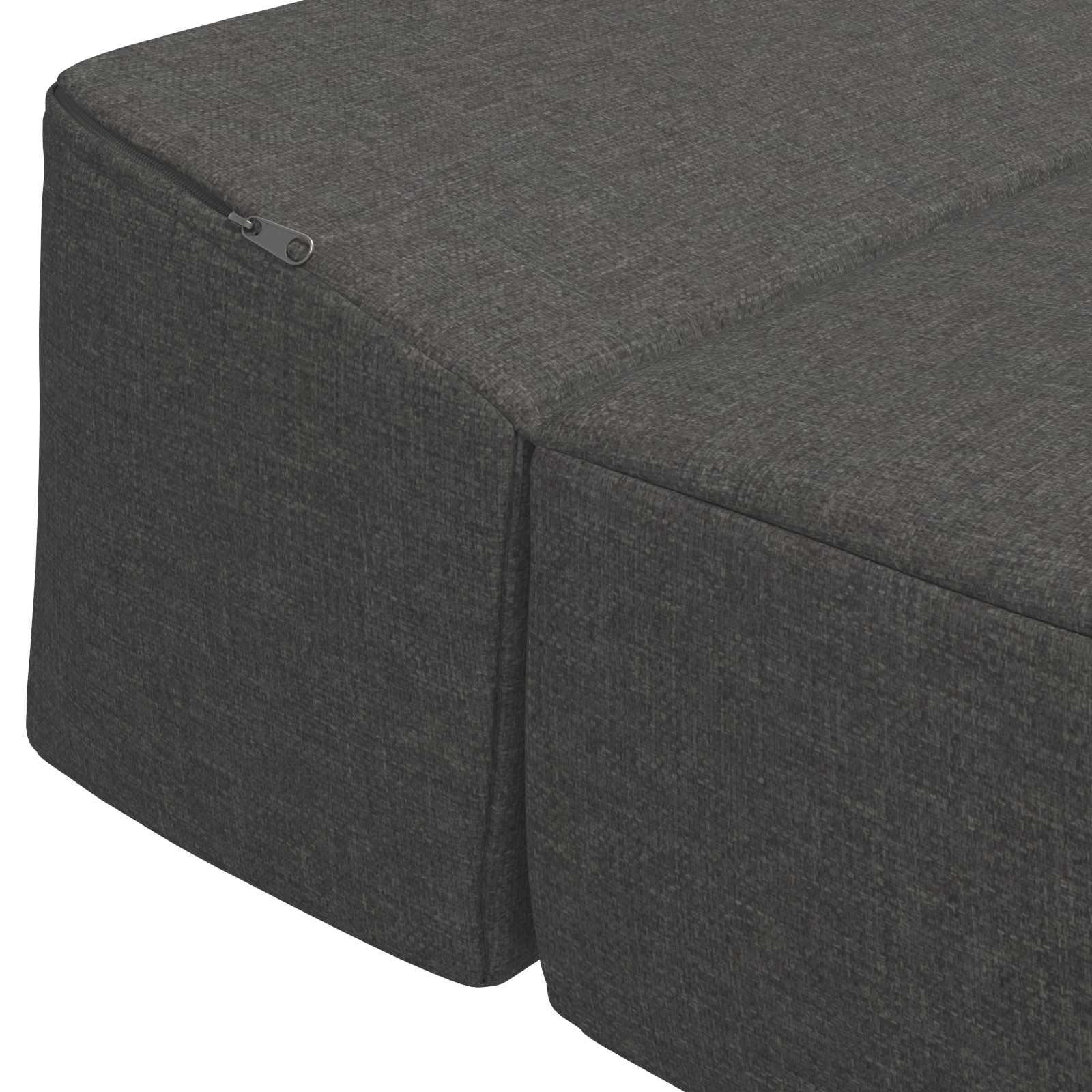 Vouwbare Bankbed Donkergrijs 200 x 70 x 15 cm Stof