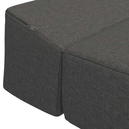 Vouwbare Bankbed Donkergrijs 200 x 70 x 15 cm Stof