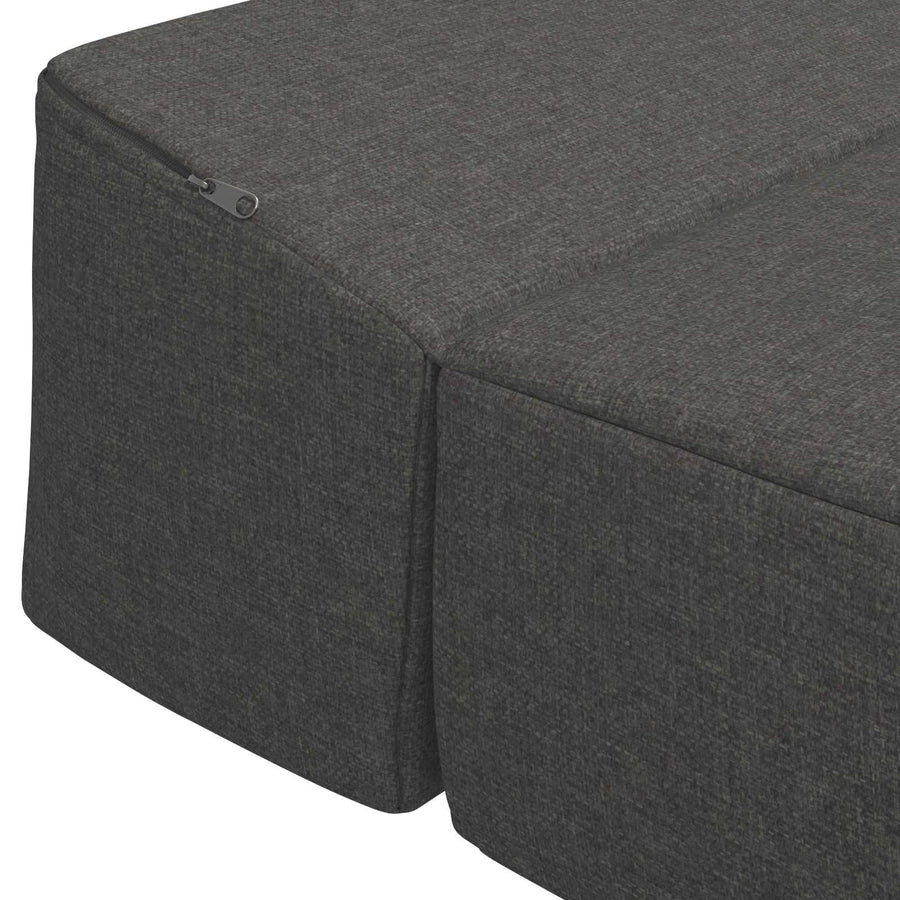 Vouwbare Bankbed Donkergrijs 200 x 70 x 15 cm Stof