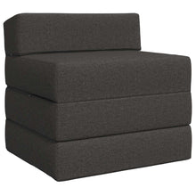 Vouwbare Bankbed Donkergrijs 200 x 70 x 15 cm Stof