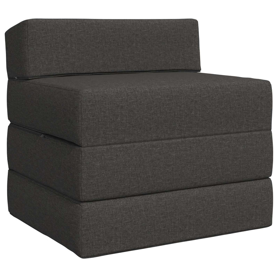 Vouwbare Bankbed Donkergrijs 200 x 70 x 15 cm Stof