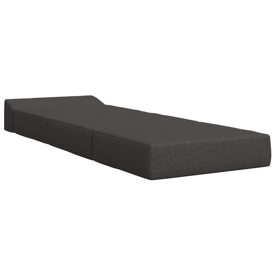 Vouwbare Bankbed Donkergrijs 200 x 70 x 15 cm Stof