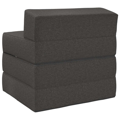 Vouwbare Bankbed Donkergrijs 200 x 70 x 15 cm Stof