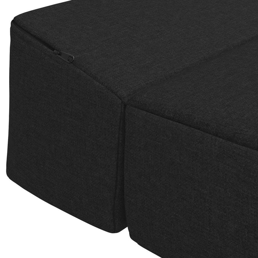 Vouwbare Bankbed Zwart 200 x 70 x 15 cm Stof
