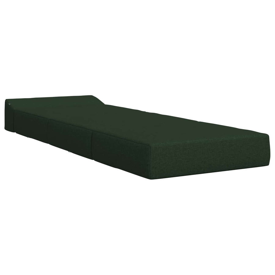 Vouwbare Bankbed Donkergroen 200 x 70 x 15 cm Stof