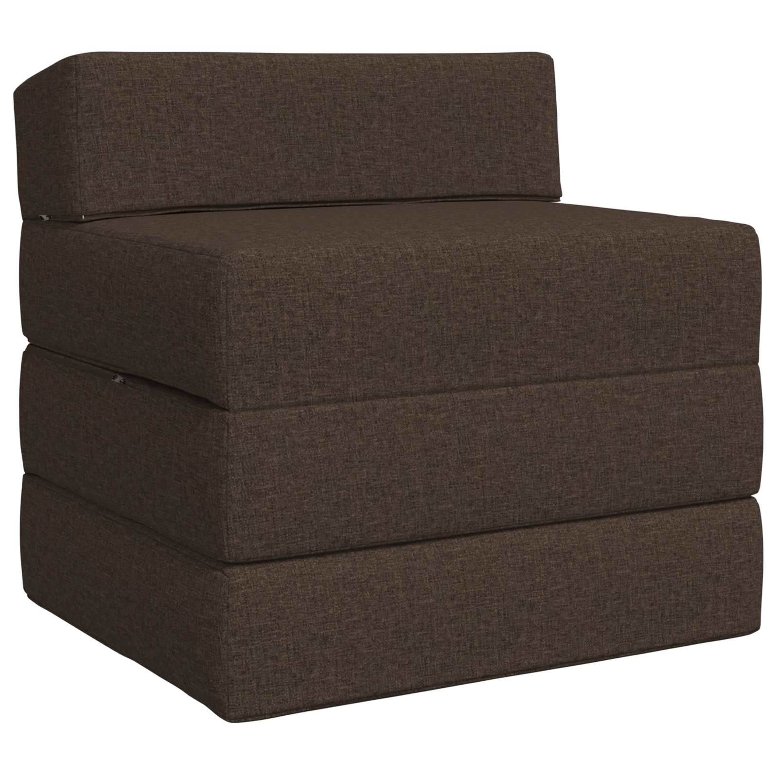 Vouwbare Bankbed Taupe 200 x 70 x 15 cm Stof