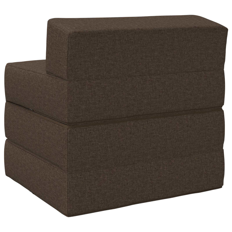Vouwbare Bankbed Taupe 200 x 70 x 15 cm Stof