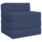 Foldable Sofa Bed Blue 200 x 70 x 15 cm Fabric