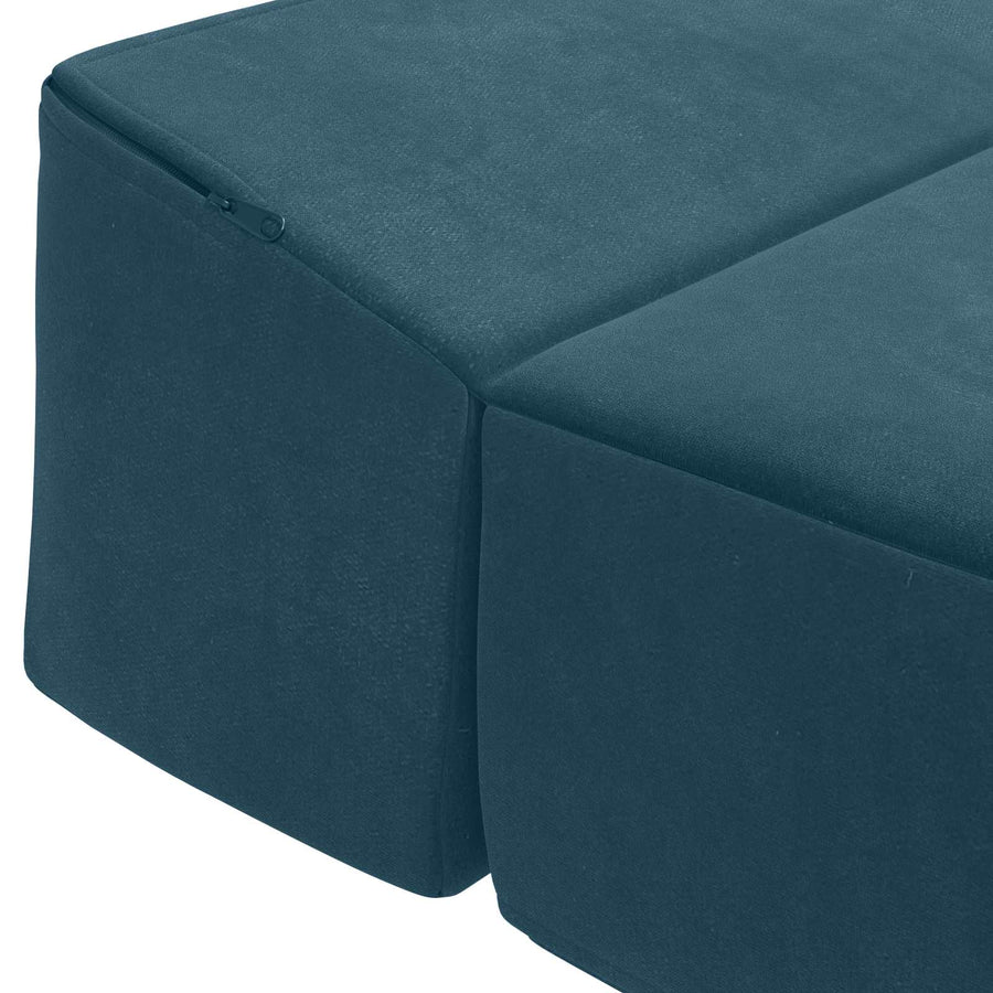 Vouwbare Bankbed Blauw 200 x 70 x 15 cm Fluweel