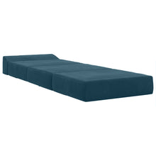 Vouwbare Bankbed Blauw 200 x 70 x 15 cm Fluweel