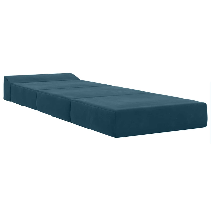 Vouwbare Bankbed Blauw 200 x 70 x 15 cm Fluweel