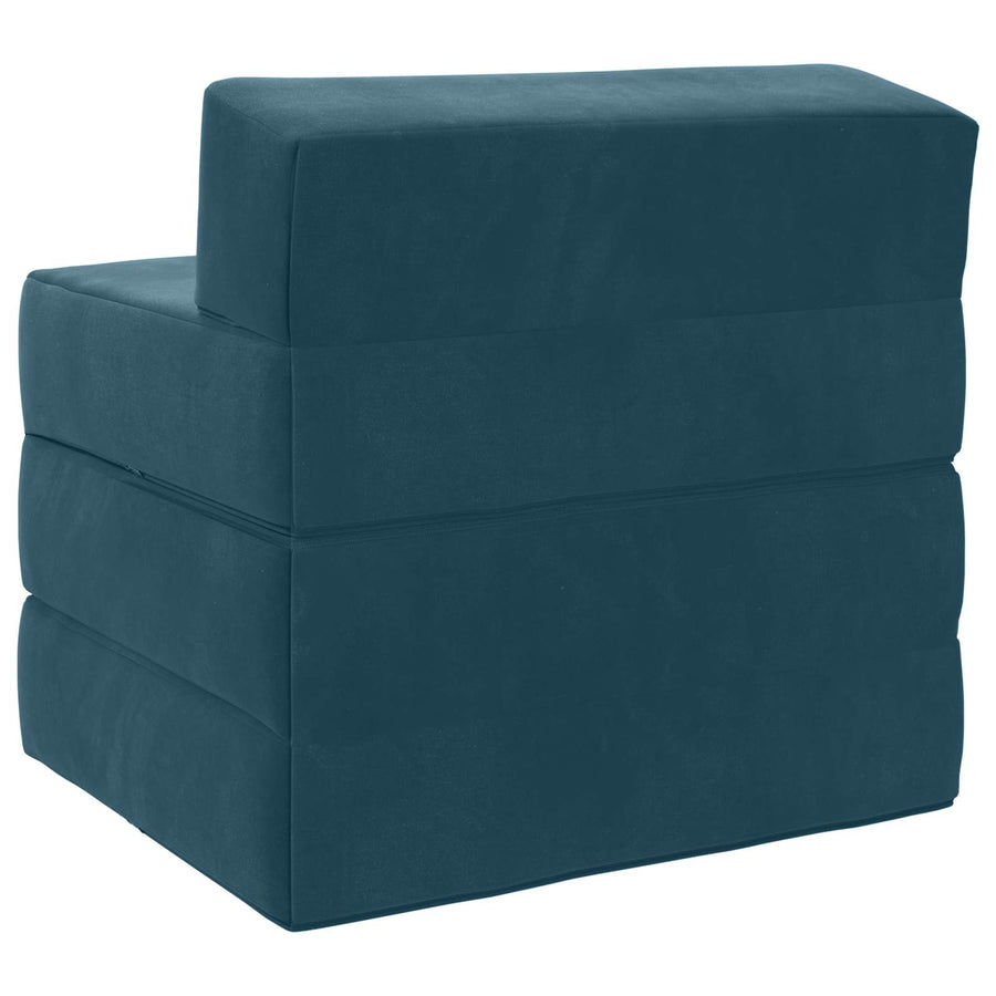 Vouwbare Bankbed Blauw 200 x 70 x 15 cm Fluweel