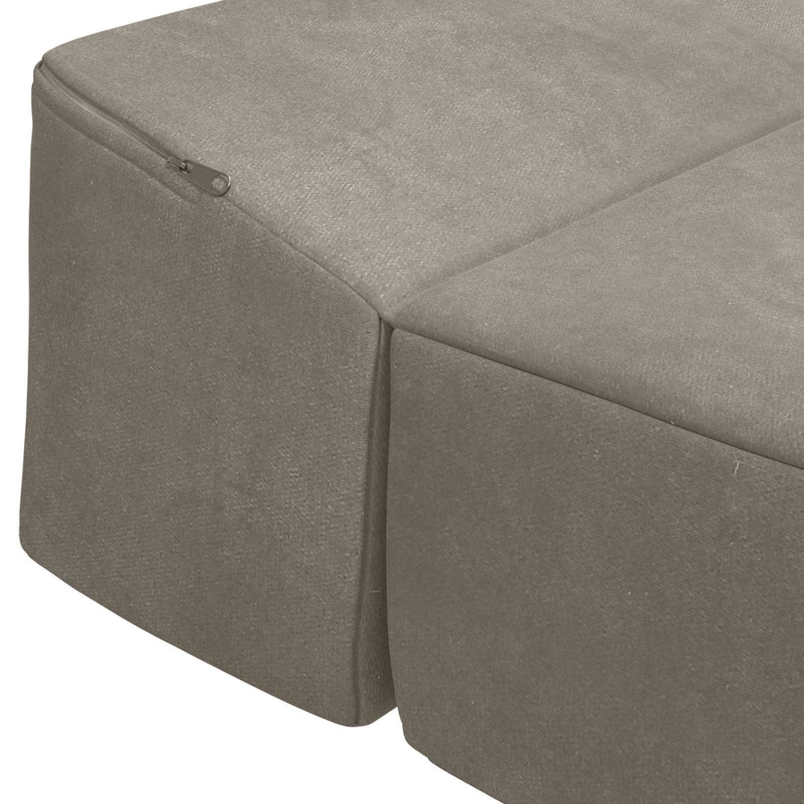 Vouwbare Bankbed Lichtgrijs 200 x 70 x 15 cm Fluweel