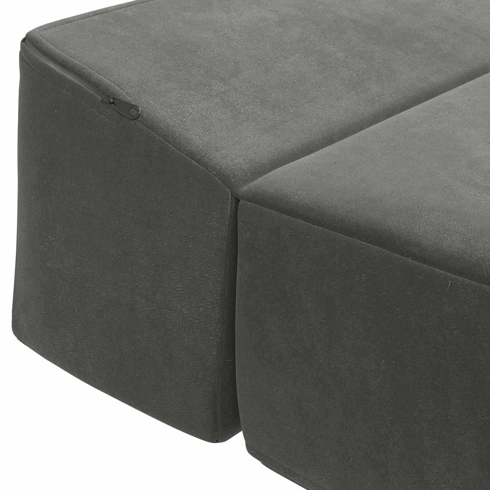 Vouwbare Bankbed Donkergrijs 200 x 70 x 15 cm Fluweel