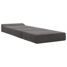 Vouwbare Bankbed Donkergrijs 200 x 70 x 15 cm Fluweel