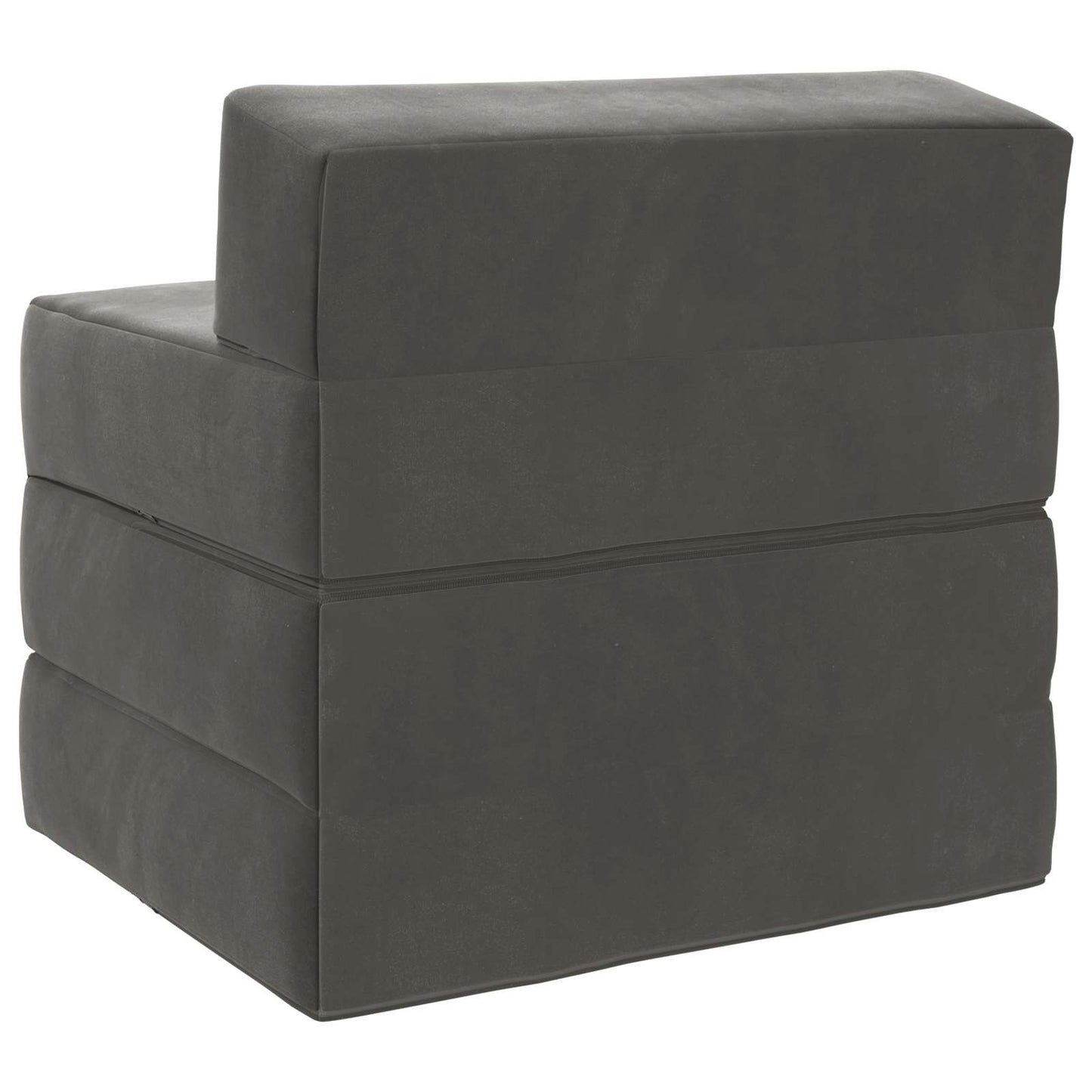 Vouwbare Bankbed Donkergrijs 200 x 70 x 15 cm Fluweel