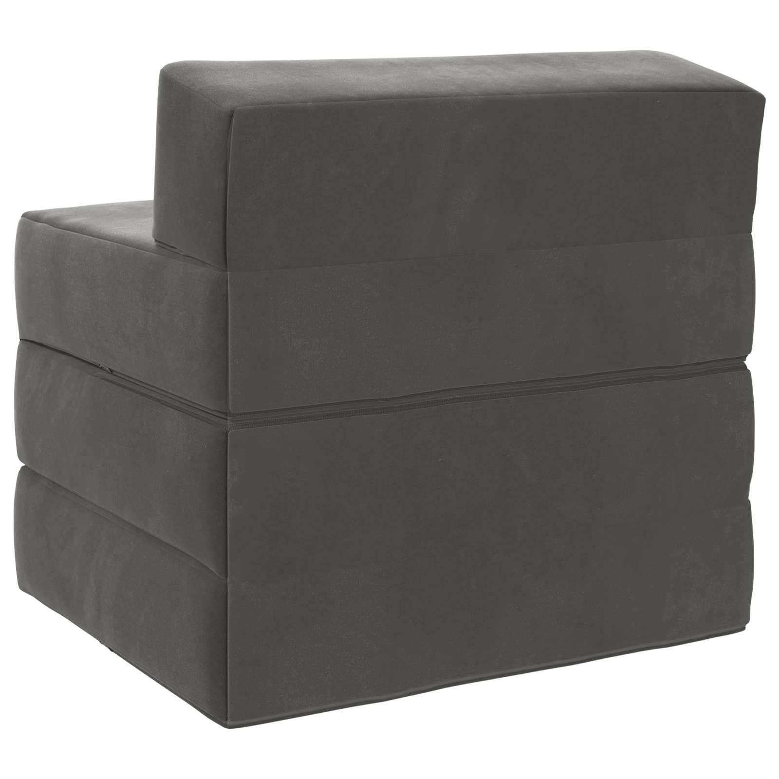 Vouwbare Bankbed Donkergrijs 200 x 70 x 15 cm Fluweel