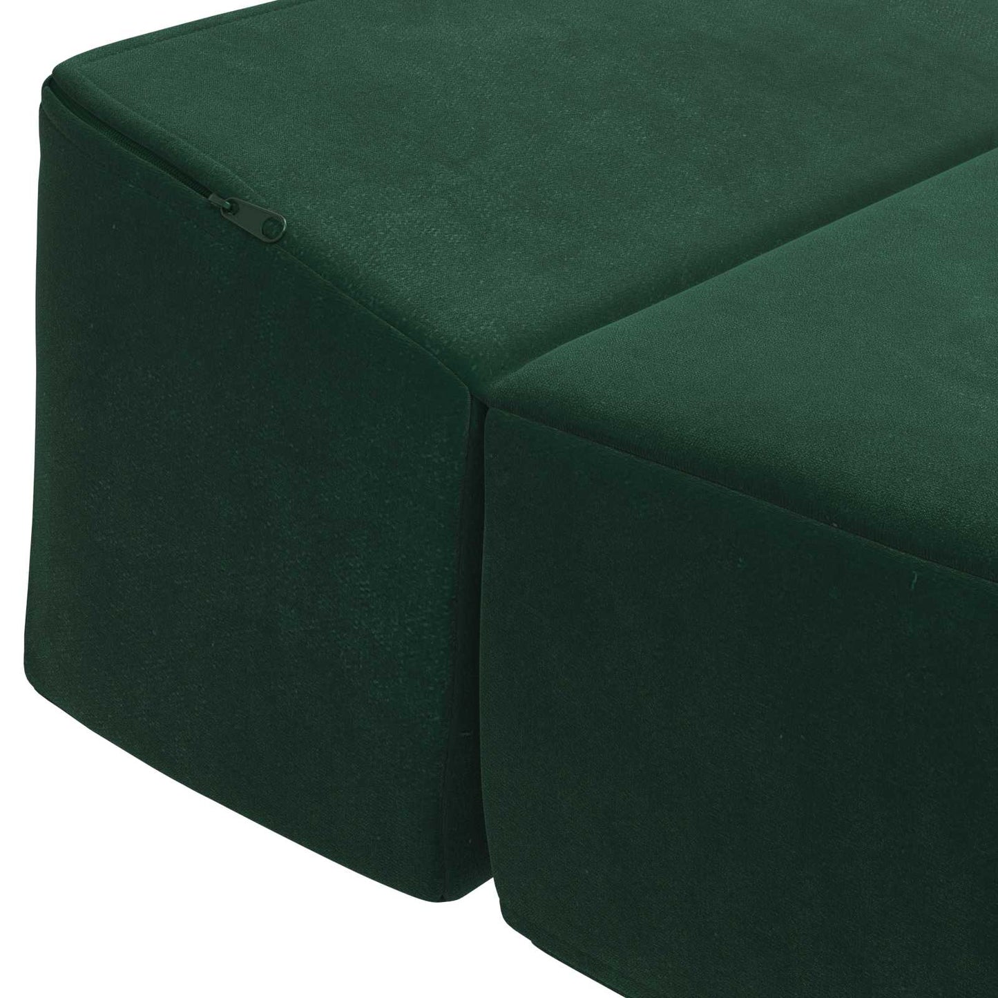 Vouwbare Bankbed Donkergroen 200 x 70 x 15 cm Fluweel