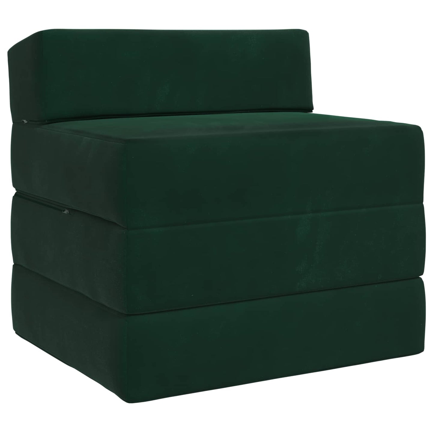 Vouwbare Bankbed Donkergroen 200 x 70 x 15 cm Fluweel