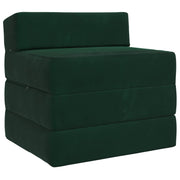 Bankbed donkergroen fluweel 70x60x63 cm