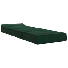Vouwbare Bankbed Donkergroen 200 x 70 x 15 cm Fluweel