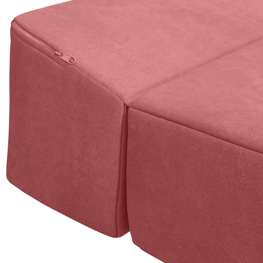 Vouwbare Bankbed Roze 200 x 70 x 15 cm Fluweel