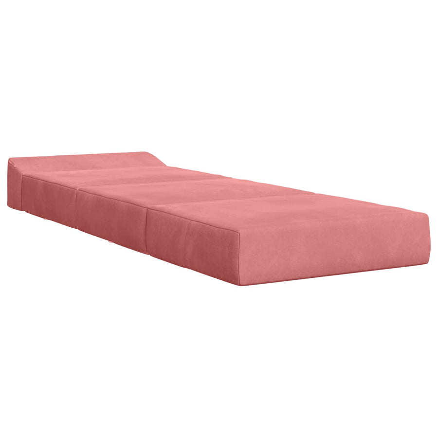 Vouwbare Bankbed Roze 200 x 70 x 15 cm Fluweel