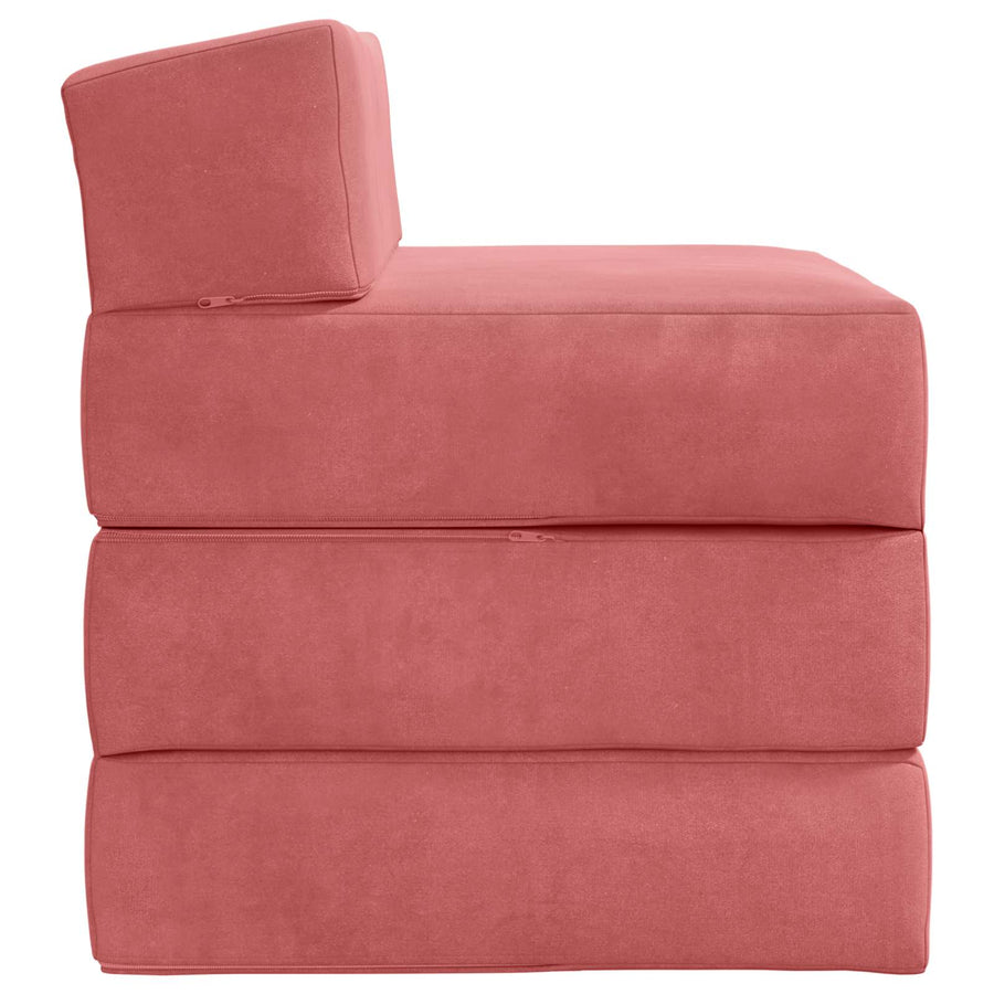 Vouwbare Bankbed Roze 200 x 70 x 15 cm Fluweel