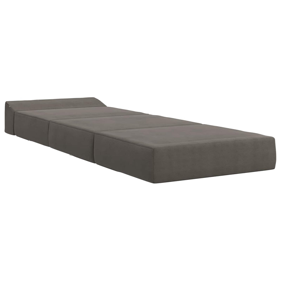 Vouwbare Bankbed Lichtgrijs 200 x 70 x 15 cm Katoen Stof