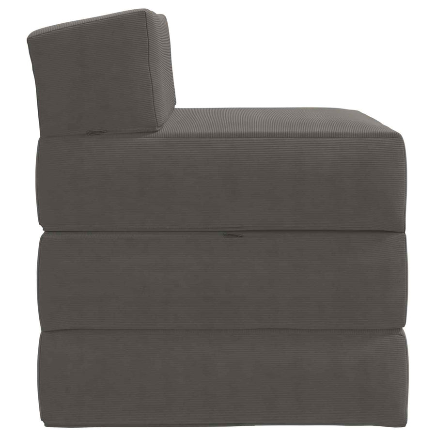 Vouwbare Bankbed Lichtgrijs 200 x 70 x 15 cm Katoen Stof