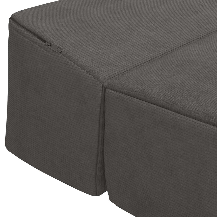 Vouwbare Bankbed Donkergrijs 200 x 70 x 15 cm Katoen Stof