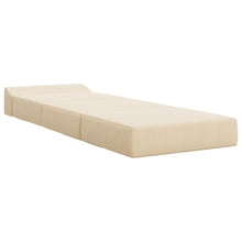 Vouwbare Bankbed Crèmekleurig 200 x 70 x 15 cm Katoen Stof